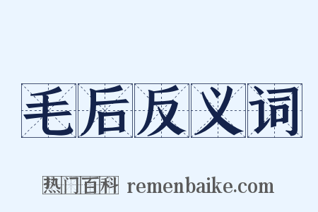 毛后反义词是什么意思的图片